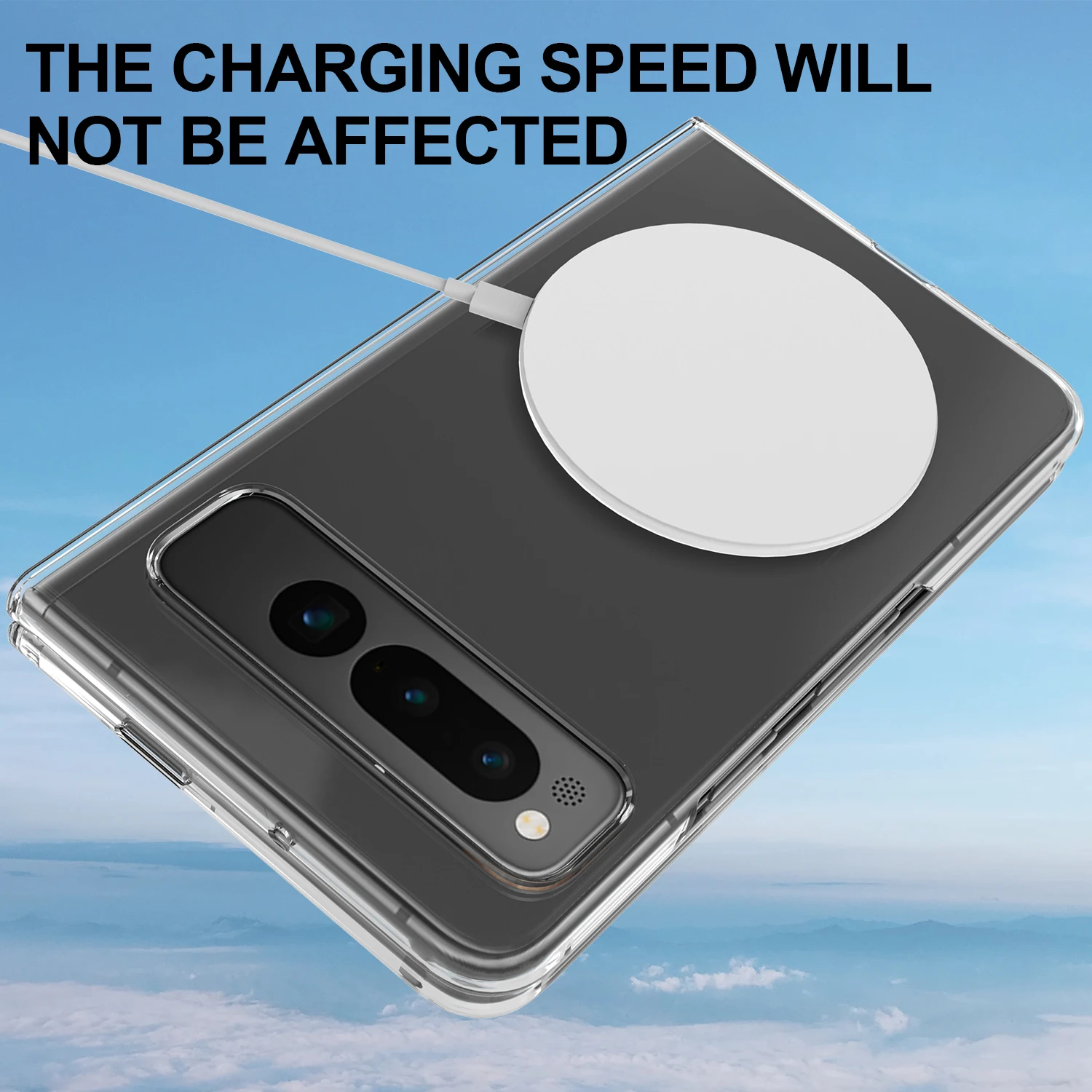 For Google Pixel Fold Magsafe Case High transparency Shockproof Protection Hard Wireless Charging Magnetic Cover Accessories