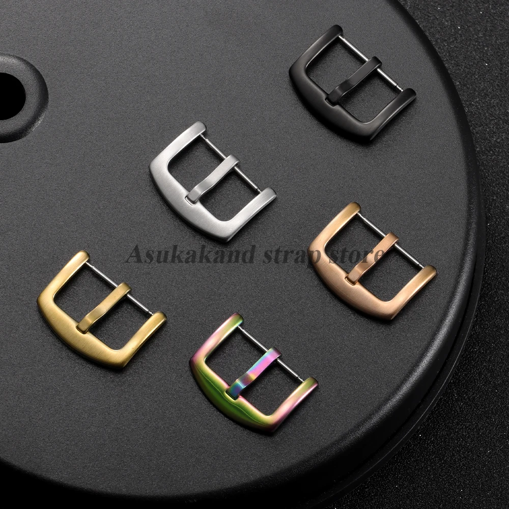 Silver Black Metal Watch Buckle 14mm 16mm 18mm 20mm 22mm 24mm 26mm Men Watchband Strap Stainless Steel Clasp Watch Band Buckle