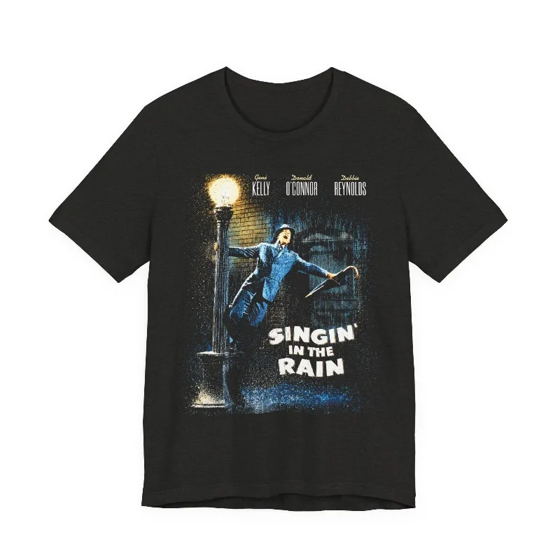 Singing in the Rain T-Shirt – Vintage Musical Tee Summer Unisex Loose and Breathable Cotton T-shirt Top
