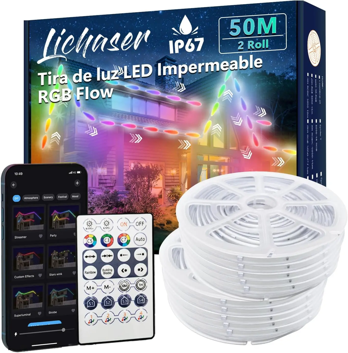 Lichaser 50M IP67 RGB+IC Strip Light: My Real-World Experience Installing It on My Outdoor Patio