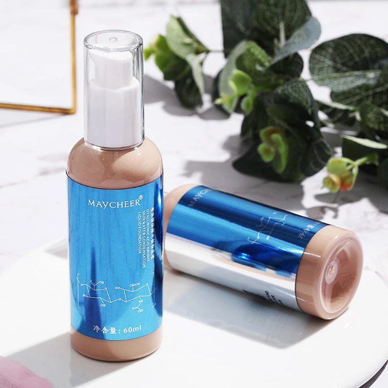 60ML BB Cream Glow Hyaluronic Acid Foundation Liquid Whitening Brightening Hydrating Natural Concealer for Dry Face Skin Care