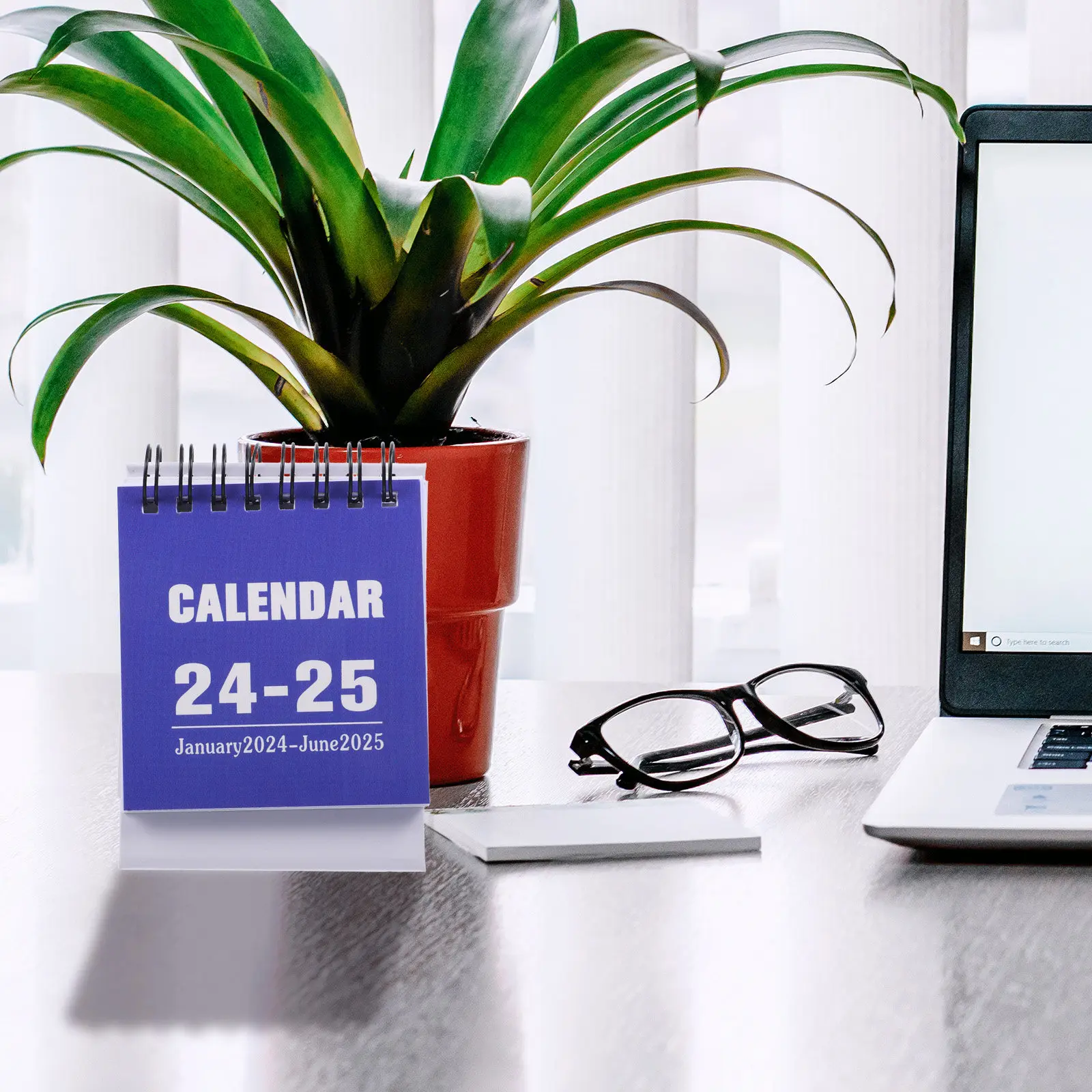 

Mini Desk Calendar 2024 Small Freestanding Table Calendar Flip Design for Office Home Decor Daily Reminder Birthday Holiday