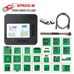 Newest XPROG-M V6.26 Add New Authorization V5.55 X-PROG M Metal Box XPROG ECU Programmer Tool X Prog M Full Adapters