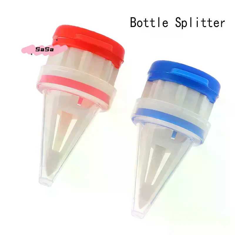 2pc Milk Bottles Drink Bottle Splitter Creative Boxed Beverage Deflector Equipped With Spill Proof Extension Nozzle With Cover
