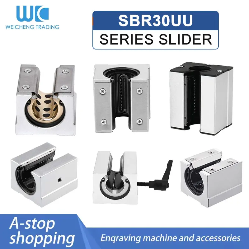 1PC SBR30 SBR30UU Linear Lager Kissen Block 30mm Öffnen Linear Lager Slide Block CNC Router Teile