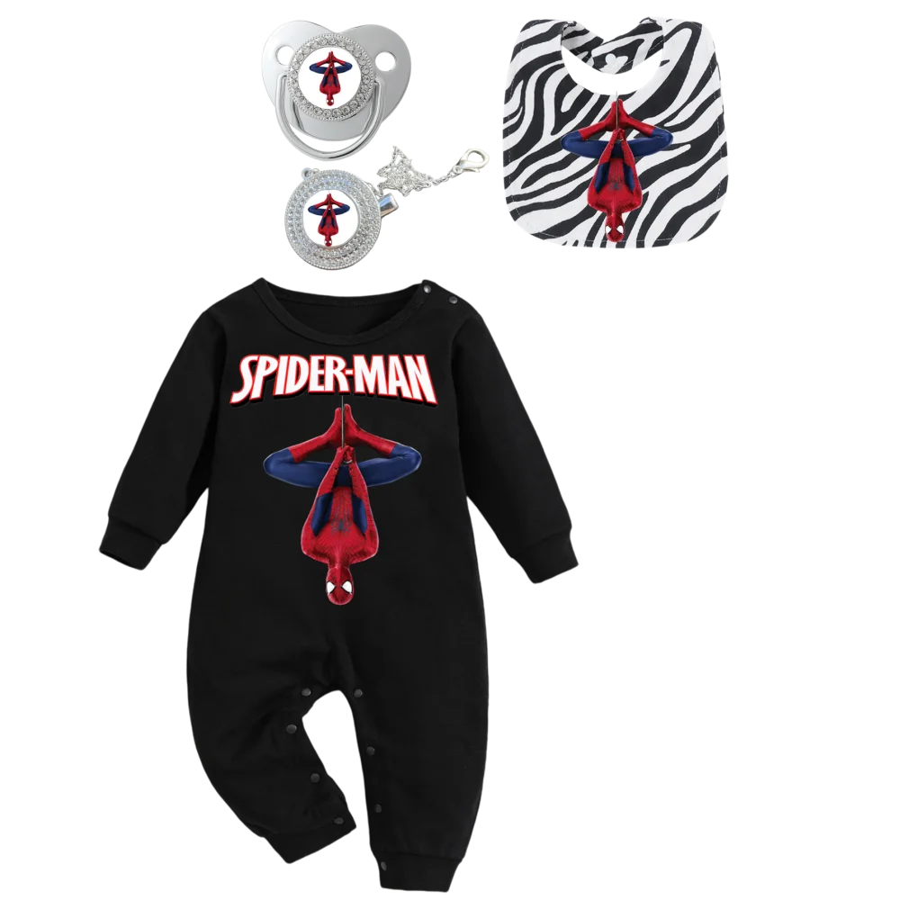 Nowe śliniaki dla niemowląt 4 sztuki chusteczki dla niemowląt smoczki dla niemowląt kombinezony do raczkowania z długim rękawem dla niemowląt ręczniki dla niemowląt odzież dla niemowląt