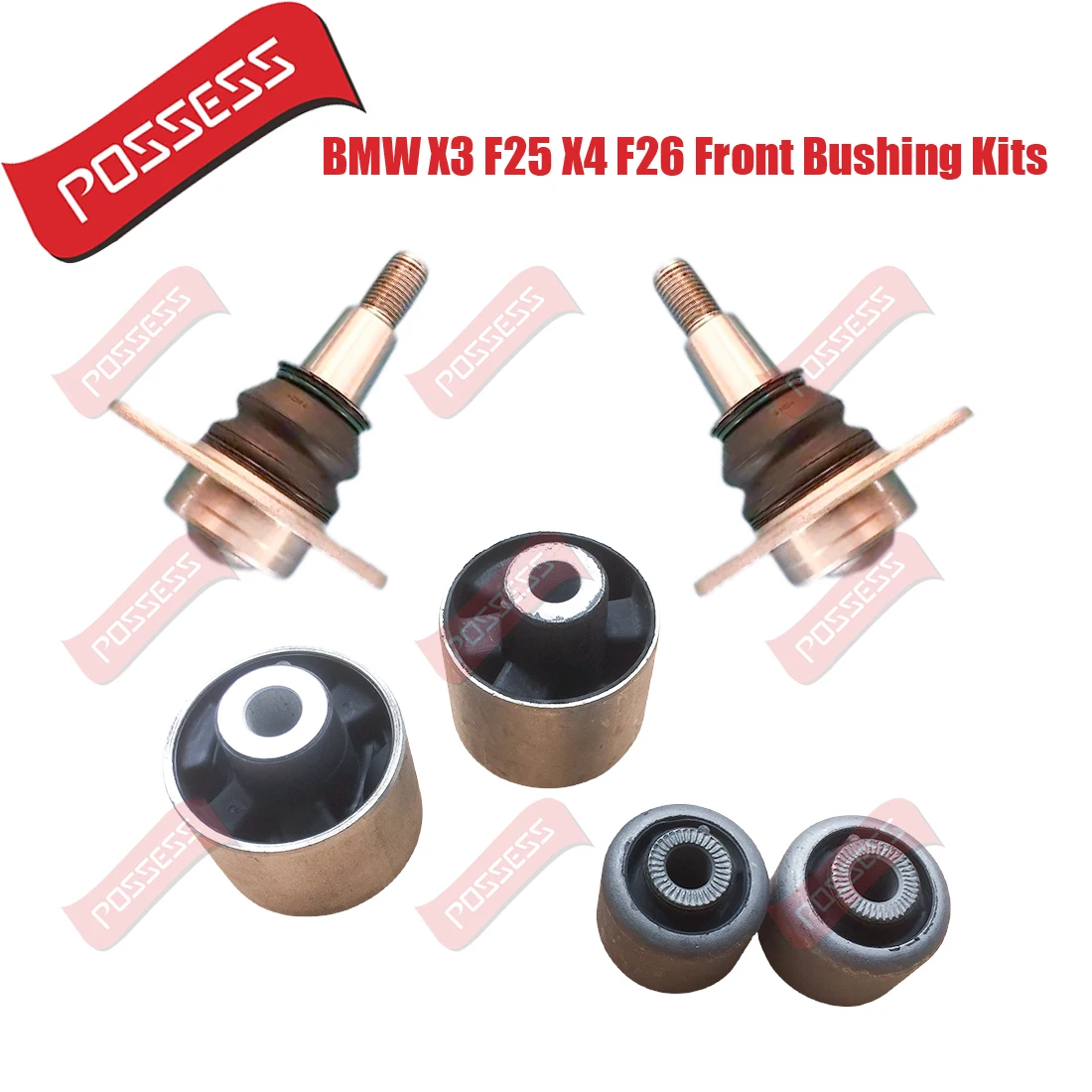 

6 Pieces Front Suspension Control Arm Bushing Kits For BMW X3 F25 X4 F26 2011-2018,31106786951 31106787665