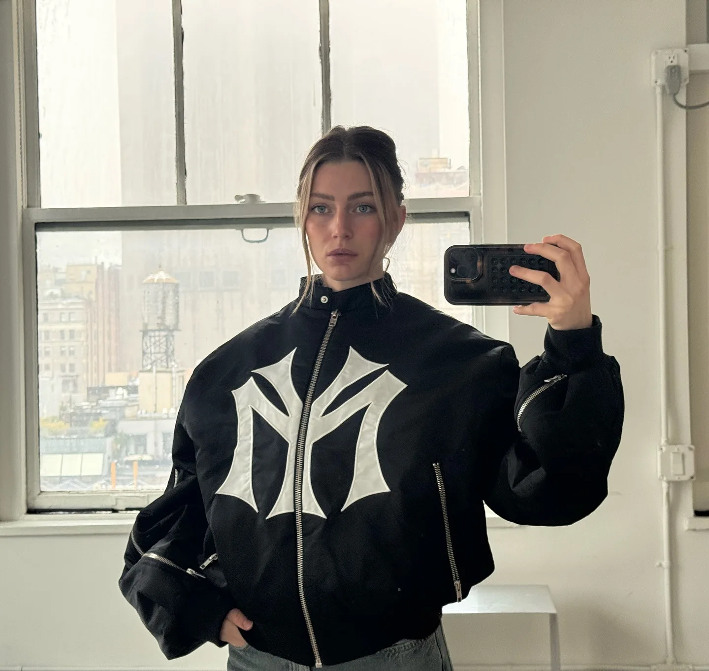 European and American Multi Zipper Design Cross-Border Men's and Women's Loose Letter Embroidery Pattern Fashionable Hoodie