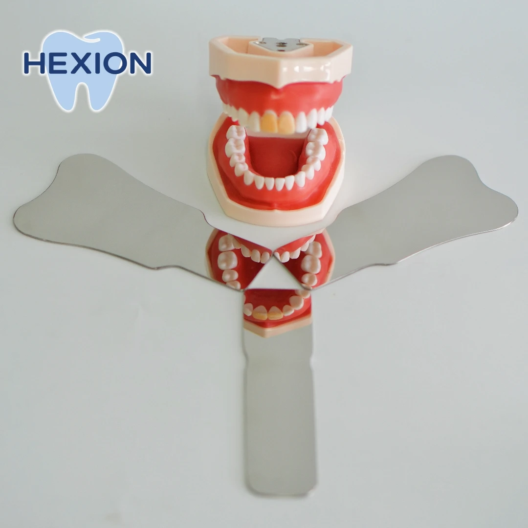 กระจกตรวจฟันเหล็กกล้าความแข็งแรงสูง HEXION - ป้องกันฝ้า - สามารถนึ่งฆ่าเชื้อได้ - สะท้อนแสงภายในช่องปาก - อุปกรณ์ถ่ายภาพฟันแบบอุ้งฟัน/ด้านหลังฟัน