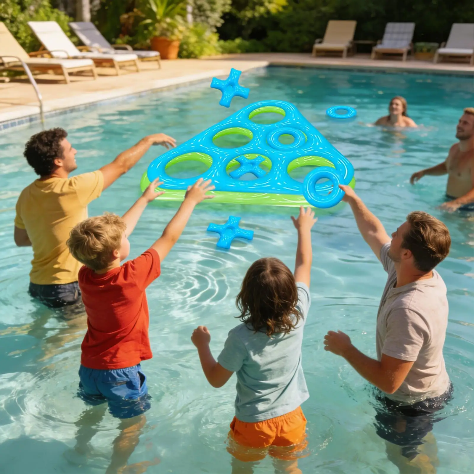 

Kids Pool Toys Water Hexagonal Toss Ring Toy Water Ring Toss Game For Boys And Girls 3-8 Lake Backyard Party Vacation Family