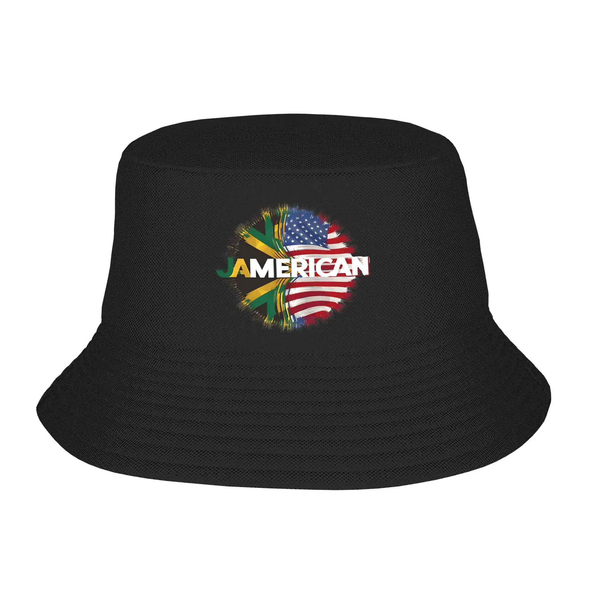 Women Harajuku Jamerican Pride Flag American  Bucket Hat Merchandise  Bob Hat For Travel Headwear Lightweight