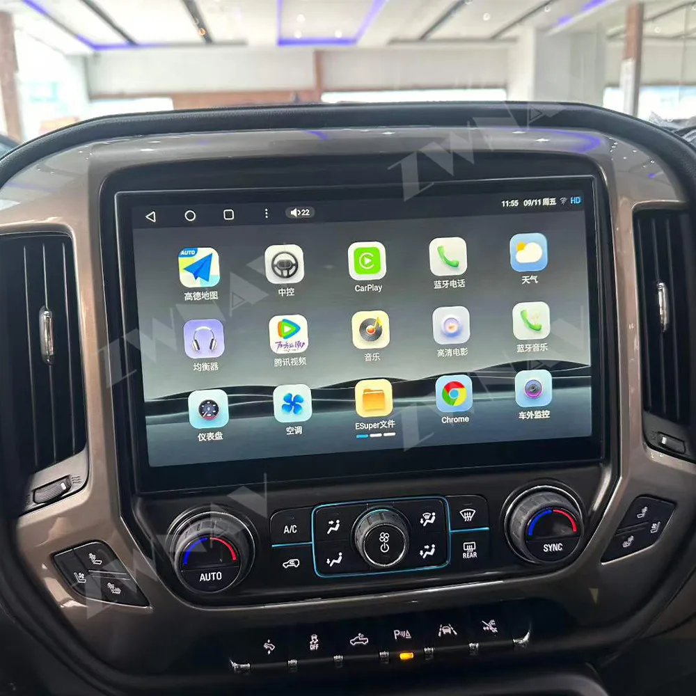For Chevrolet Silverado GMC Sierra 2014-2018 Wireless CarPlay 11.6 Inch Android13 Car Radio Multimedia Player Stereo Head Unit
