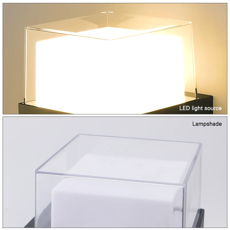 وحدة إضاءة LED جداريّة ضوء 220 فولت غرفة نوم السرير ضوء غرفة المعيشة شرفة الممر الجدار مصباح الممر الجدار الشمعدان مصباح ديكور المنزل في الهواء الطلق ضوء