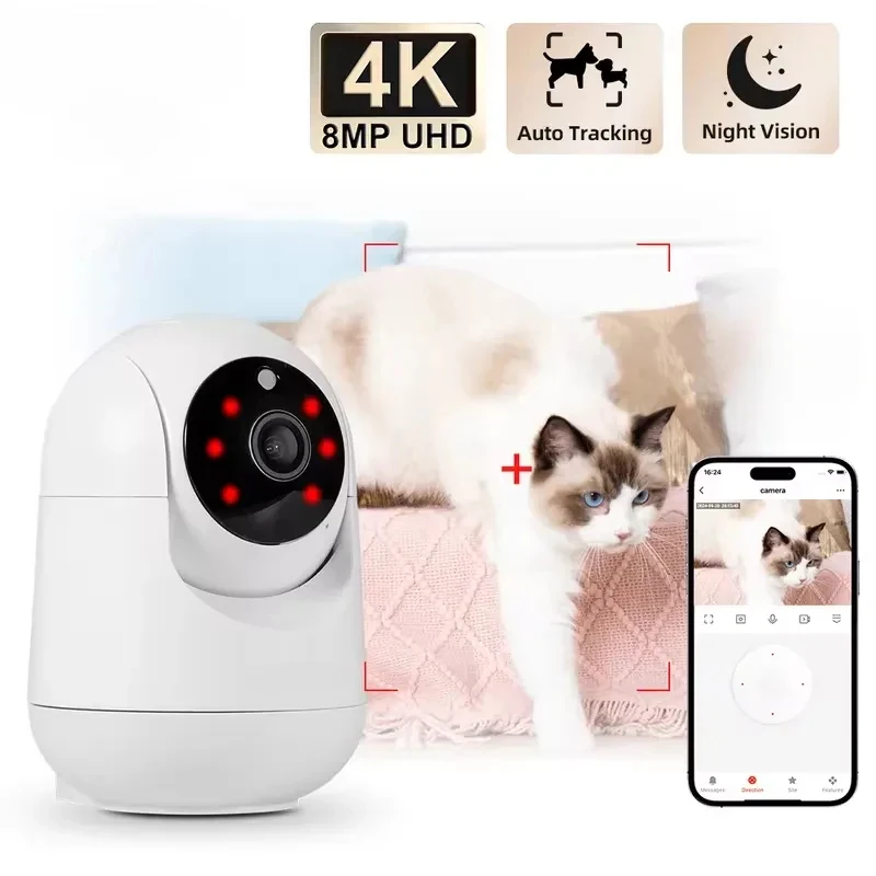 Image of 360 ° Smart Home Überwachungskamera PTZ 2K 1620P KI-Erkennung Nachtsicht Automatische Verfolgung Sicherheitsüberwachung Babymonitor