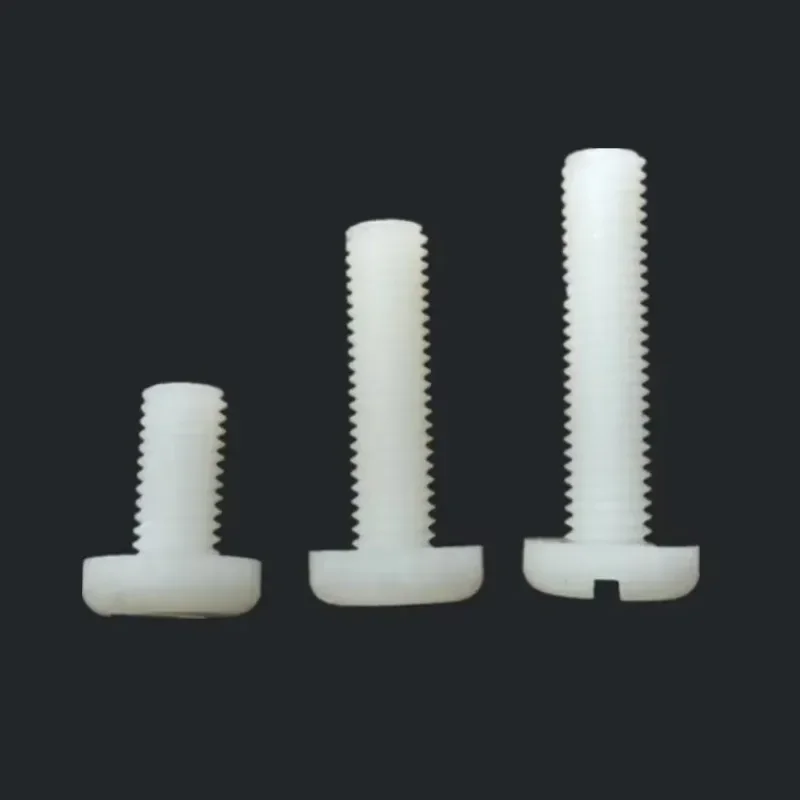 RMJkWdIi 10pcs M6 Environmental green plastic screw one-word round head nylon screws insulated pen head bolt bolts 20mm-40mm