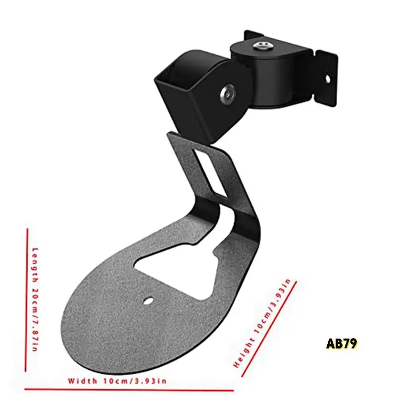 4X Wall Mount Bracket For Sonos Era 100, Wireless Speaker Space Saving Smart Home Metal Wall Stand Holder, Black