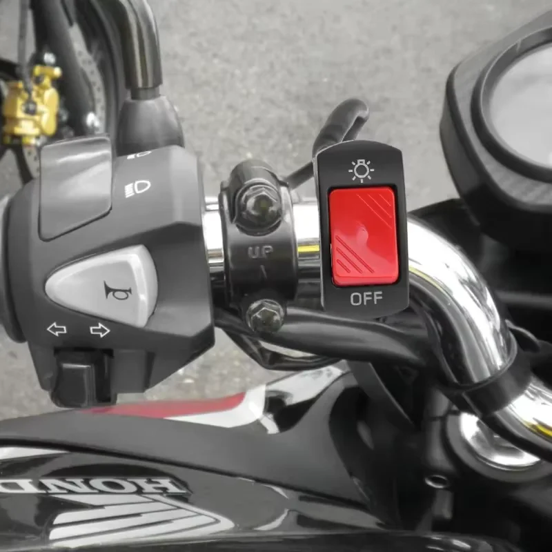SEAMETAL Motorcycle Switch ON OFF Control Button Handlebar Mount Headlight Signal Lamp Control Modified Switches Accessories