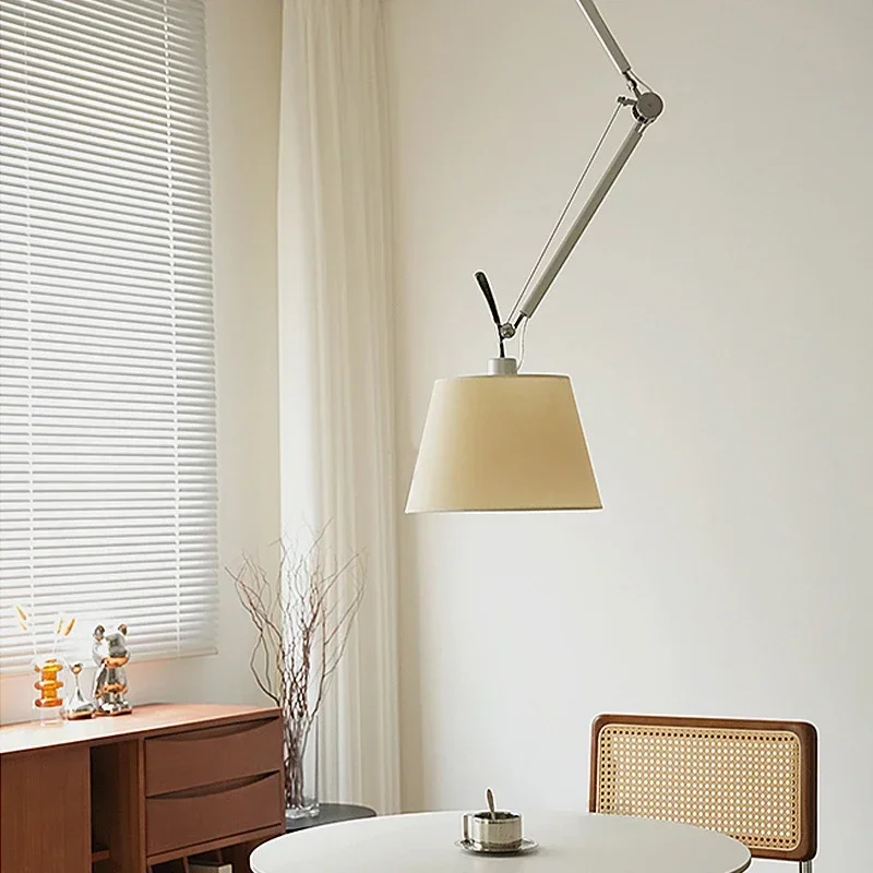 Nordic Pendant Lamp Retractable Shifting Rocker Arm Home Decor Creative Led Lights Bedroom Dining Room Studio Lighting Fixture