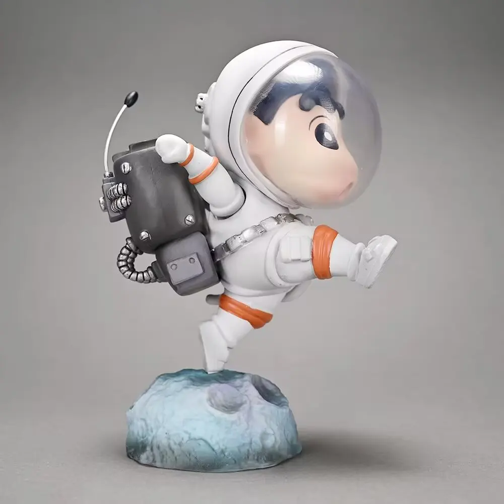 17cm lápis shin chan astronauta espaçowalk cosplay anime figura modelo estátua coleção decoração de mesa ornamento brinquedos presentes