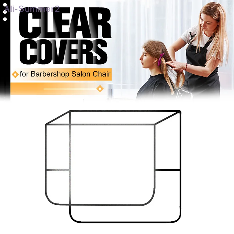 {Summer2}Universal Round/Square Salon Chair Cover PVC Clear Hairdressing Chair Back Protector Waterproof Barber Chair Back Cover