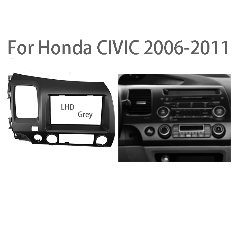 

For Honda CIVIC 2006-2011 Car Radio Android Stereo GPS MP5 Player Panel Casing Frame 2 Din Head Unit Fascia Dash Cover