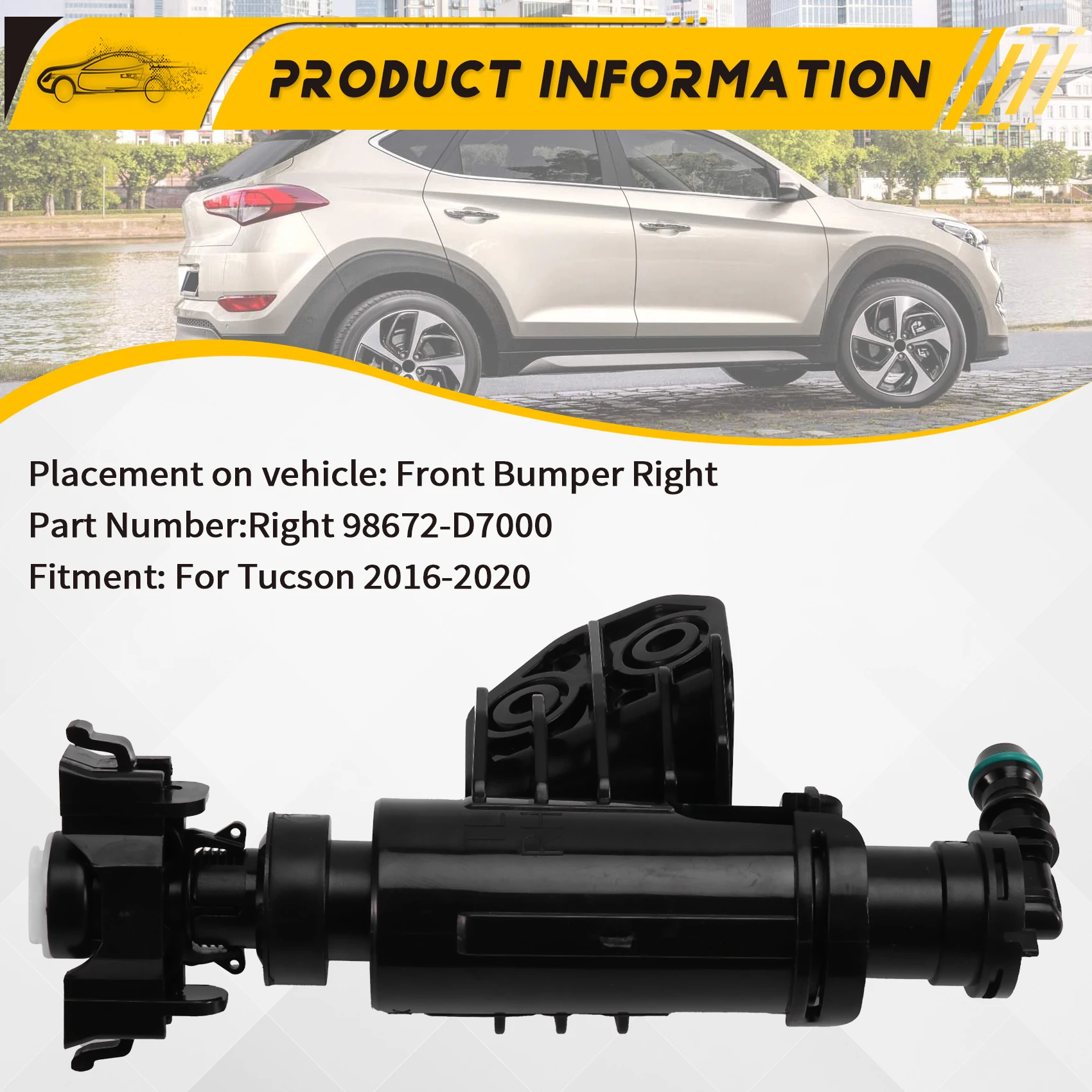 

Форсунка омывателя лампы передней фары, форсунка цилиндра для Hyundai Tucson 2016-2020-A28K