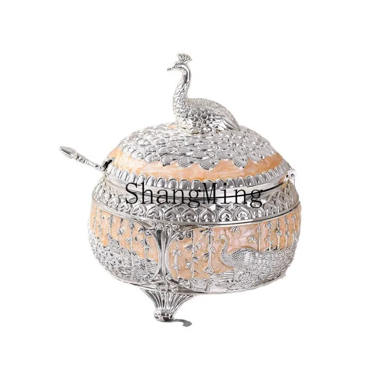 

PYH white sugar sugar cup glass sealed moisture-proof storage box open lid seasoning storage tank household kitchen sugar tank