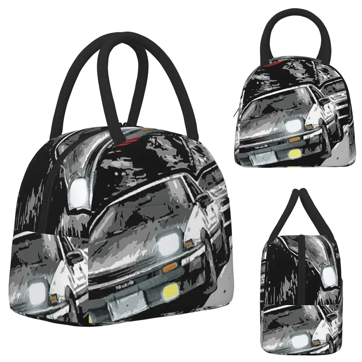 Initial D - Mountain Drift Racing AE86 Insulated Lunch Bag for Kids School Cooler ThermalLunch Boxes Container