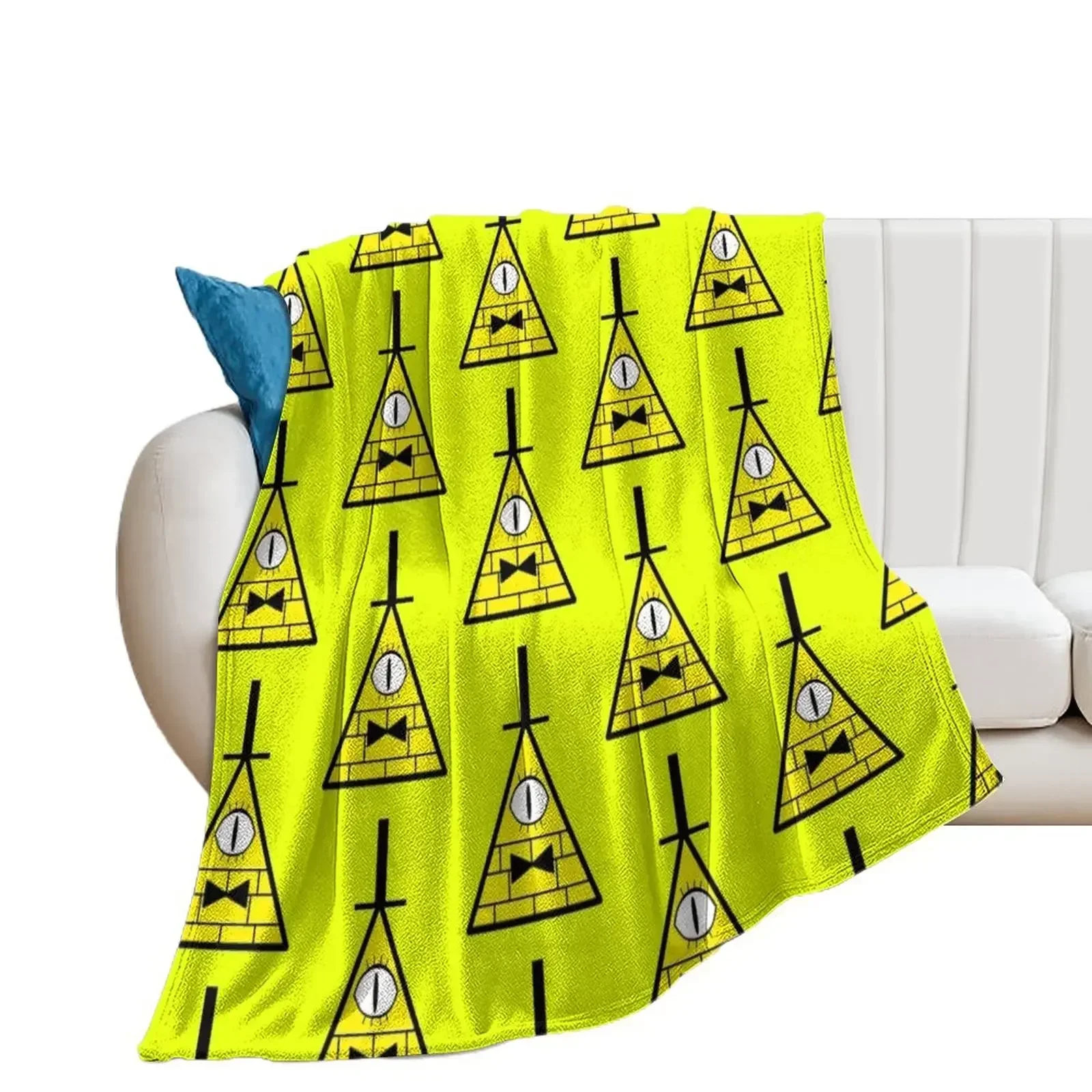 Bill Cipher staring Throw Blanket Plush Soft Plush Plaid Blankets