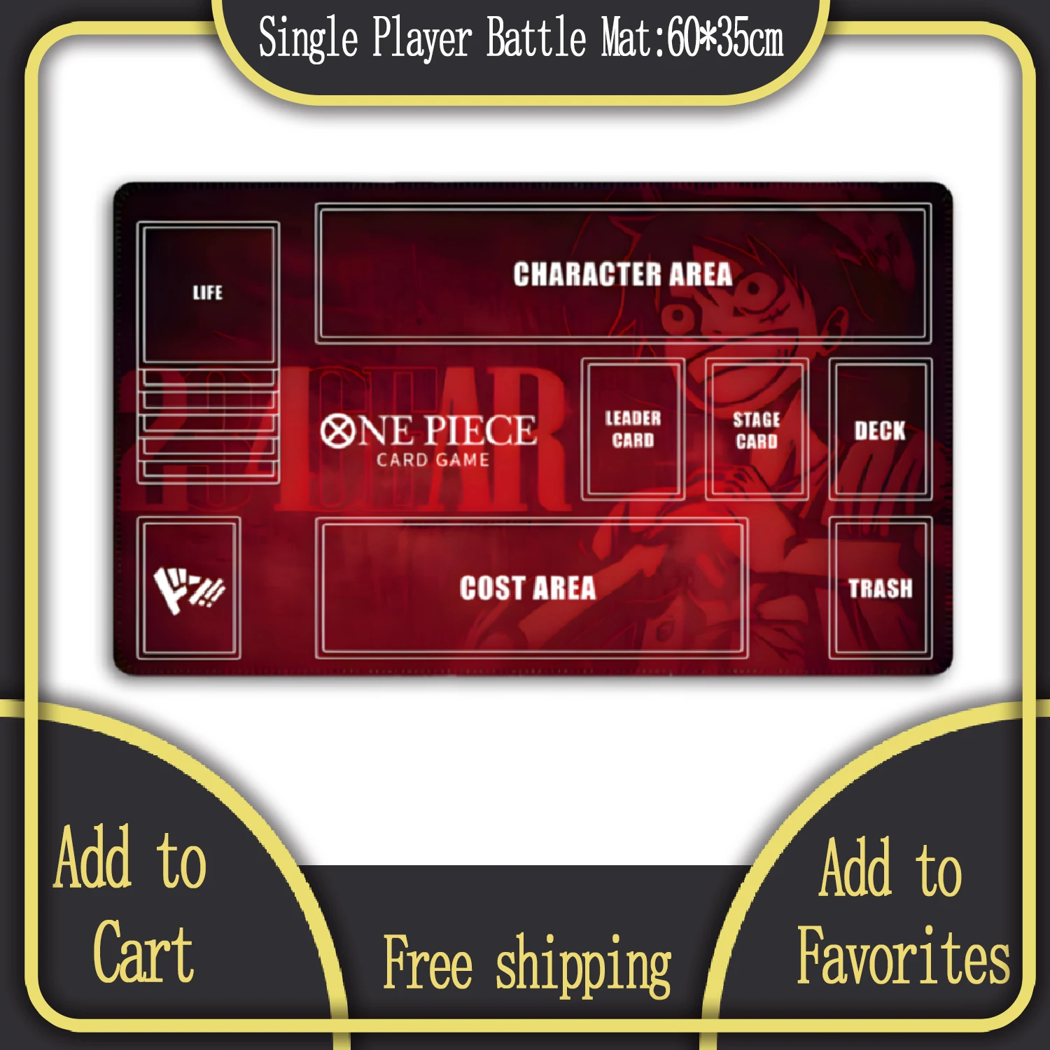 بطاقة Anime ONE PIECE TCG Luffy Zoro Shanks Trading Collection Card Battle Playmat لهدية عيد الميلاد ﻿