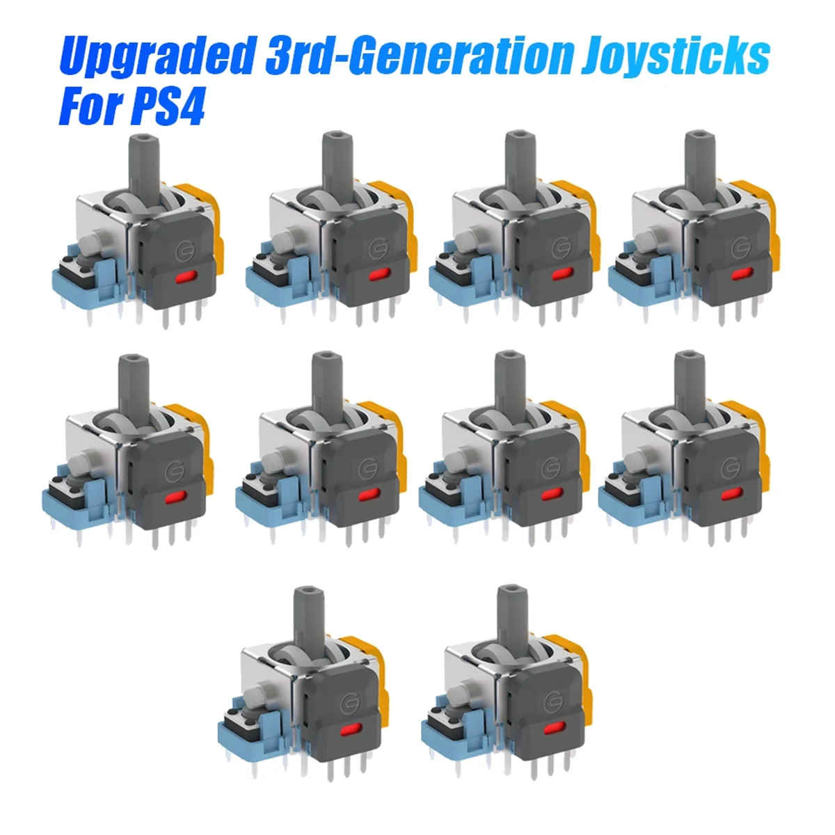 Upgraded 10PCS Joysticks for PS4 Joysticks Hall Electromagnetic High Precision Adjustable Joysticks