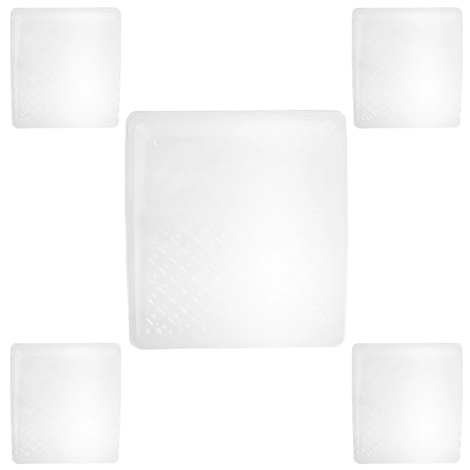 5 قطعة بطانات صينية الطلاء من البلاستيك الشفاف لسهولة الطلاء لا حاجة للتنظيف لوازم الطلاء القابل للتصرف بطانات صينية الطلاء