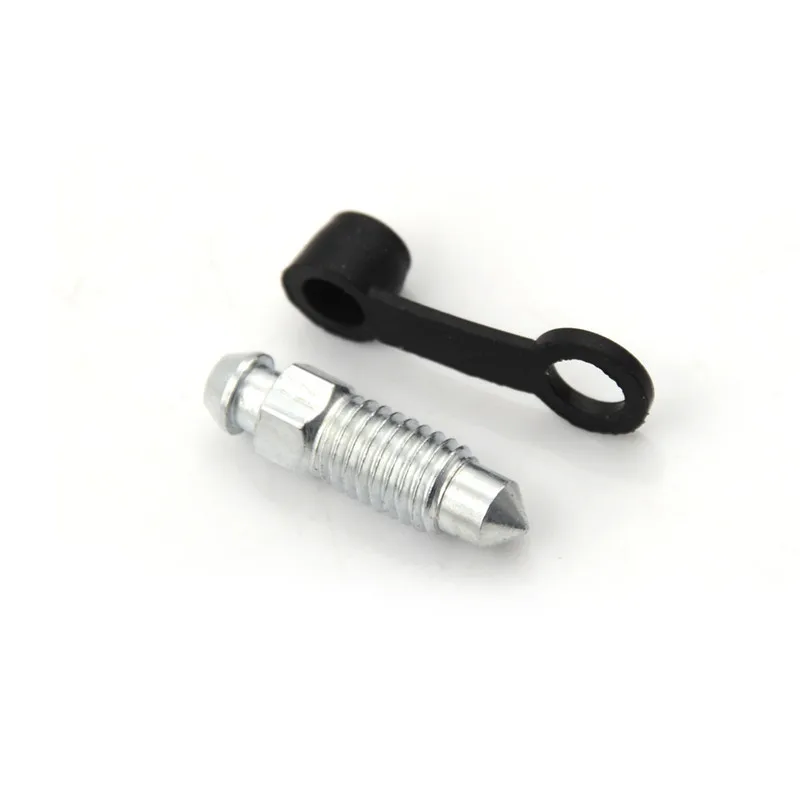 M8 x1.25mm 오토바이 자전거 브레이크 제동 캘리퍼스 블리드 나사 젖꼭지(캡 포함)