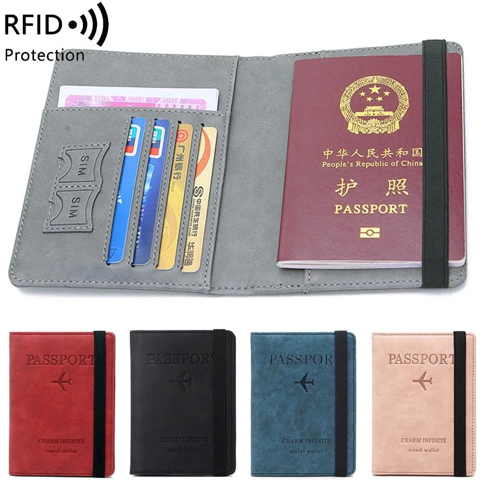 Kismis neue RFID Brieftasche Pass Fall Leder kurze Brieftasche Männer schlanke Kreditkarte ID Inhaber Karte Veranstalter Reisetasche