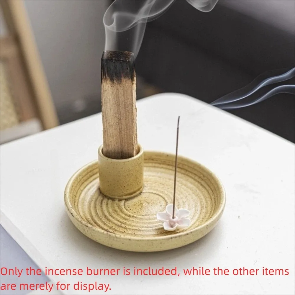 

Multifunctional Ceramic Incense Burner 3 in 1 Candles Holder Sage Palo Santo Holder Home Decor Flower Incense Stick Holder