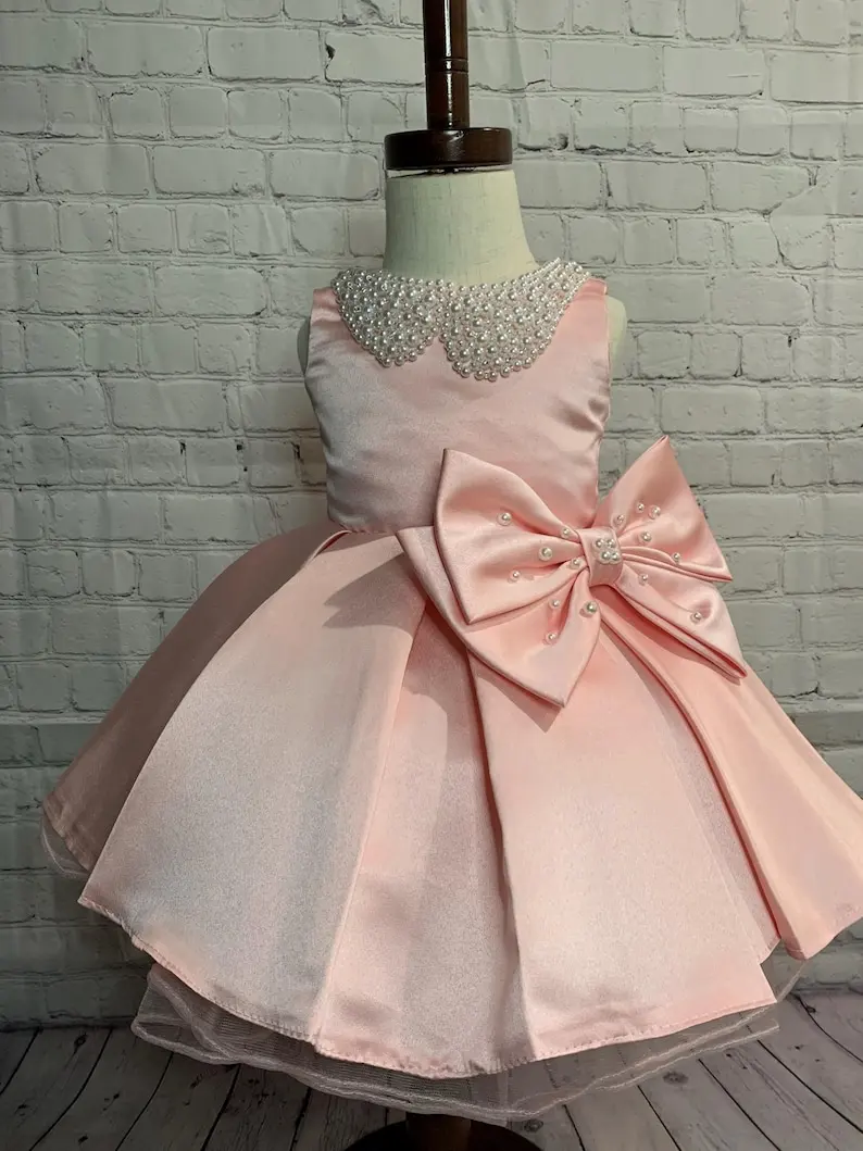 Baby Girl Formal Gown Princess Dress Birthday Dresses Newborn Clothes Dress for Girls Baby