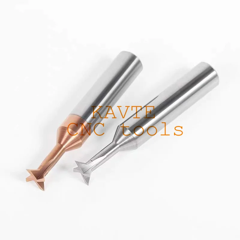 1.5mm 2.0mm 3.0mm 4.0mm 5.0mm 6.0mm 8.0mm  Dovetail Milling Cutter 45 55 60 Degrees CNC Router Bit Straight Shank HSS End Mill