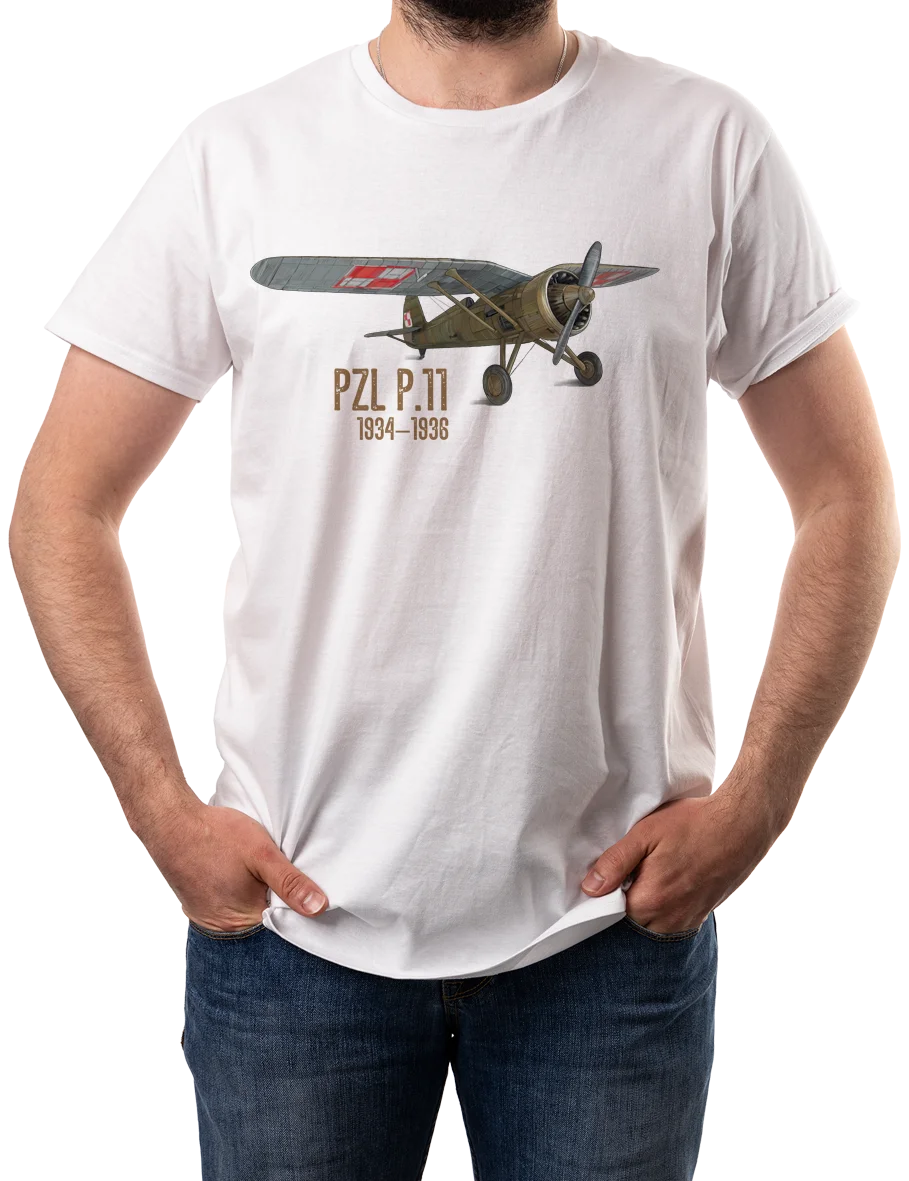 Polish Air Force PZL P.11 Fighter Aircraft T-Shirt 100% Cotton O-Neck Summer Short Sleeve Casual Mens T-shirt Size S-3XL