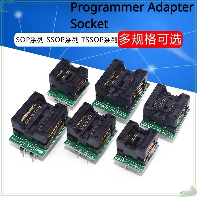 SOP8/SOP14/SOP16/SOP20/SOP28/TSSOP8/TSSOP16/TSSOP20/TSSOP28 TO DIP programmer adapter socket 150MIL 208MIL 300MIL 173MIL DIP8 28