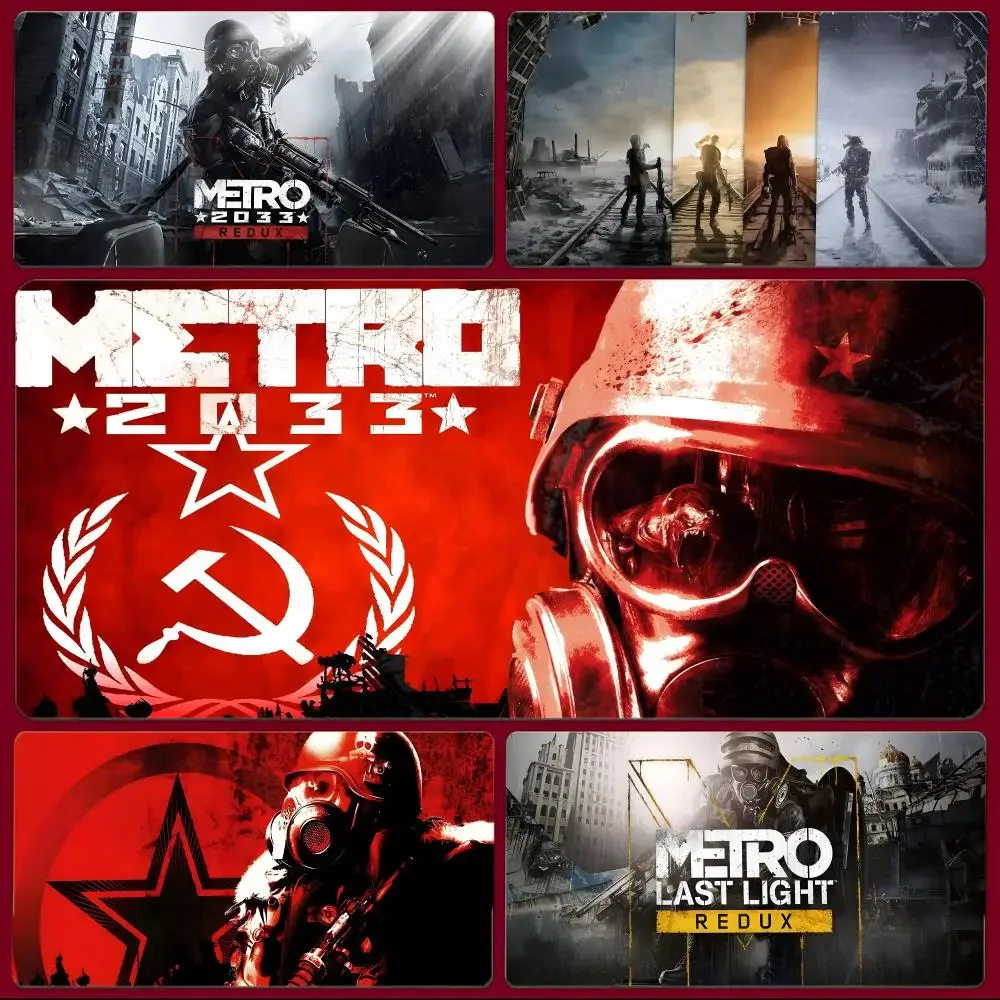Game Shooter Metro Last Light Mouse Pad Large Gaming Mousepad with Stitched Edges Thickened Desk Mat PC
