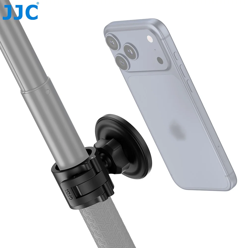 JJC BA-MS1 Magnetischer Handyhalter-Adapter für Selfiesticks mit einem Durchmesser von 20–30 mm, geeignet für Smartphones mit magnetischer Anziehungskraft. – Detail 4