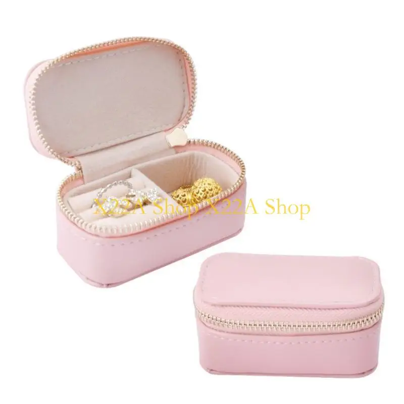 

Unique Portable Jewelry Storage Box Rings Earring Travel Case Elegant
