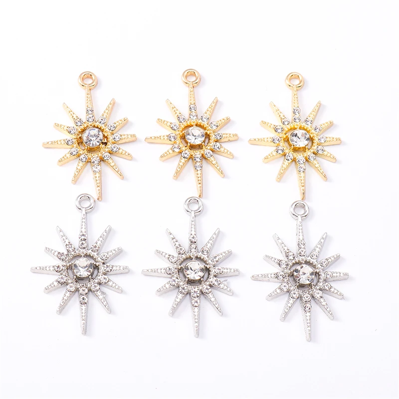

Duarte 20Pcs/Lot Cute Crystal Alloy Sun Charms for Jewelry Making Earrings Pendants Necklaces Bracelets DIY Crafts Accessories