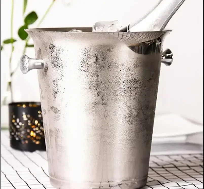 

Ведро для льда из нержавеющей стали в европейском стиле, украшение для свадьбы, дня рождения, вина, пива, виски, ведро для шампанского, холодильник для напитков