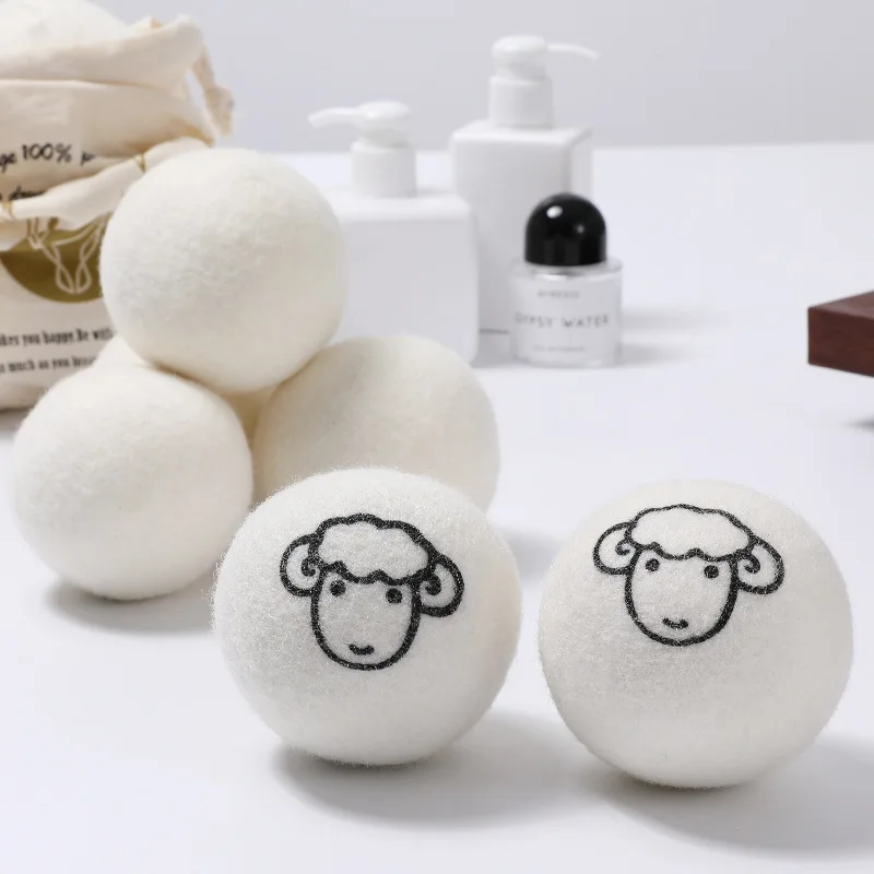 6 قطعة كرات مجفف الصوف قابلة لإعادة الاستخدام كرات الغسيل غسل المنزل الملابس المنقي مكافحة التشابك تجفيف كرات غسل الملحقات