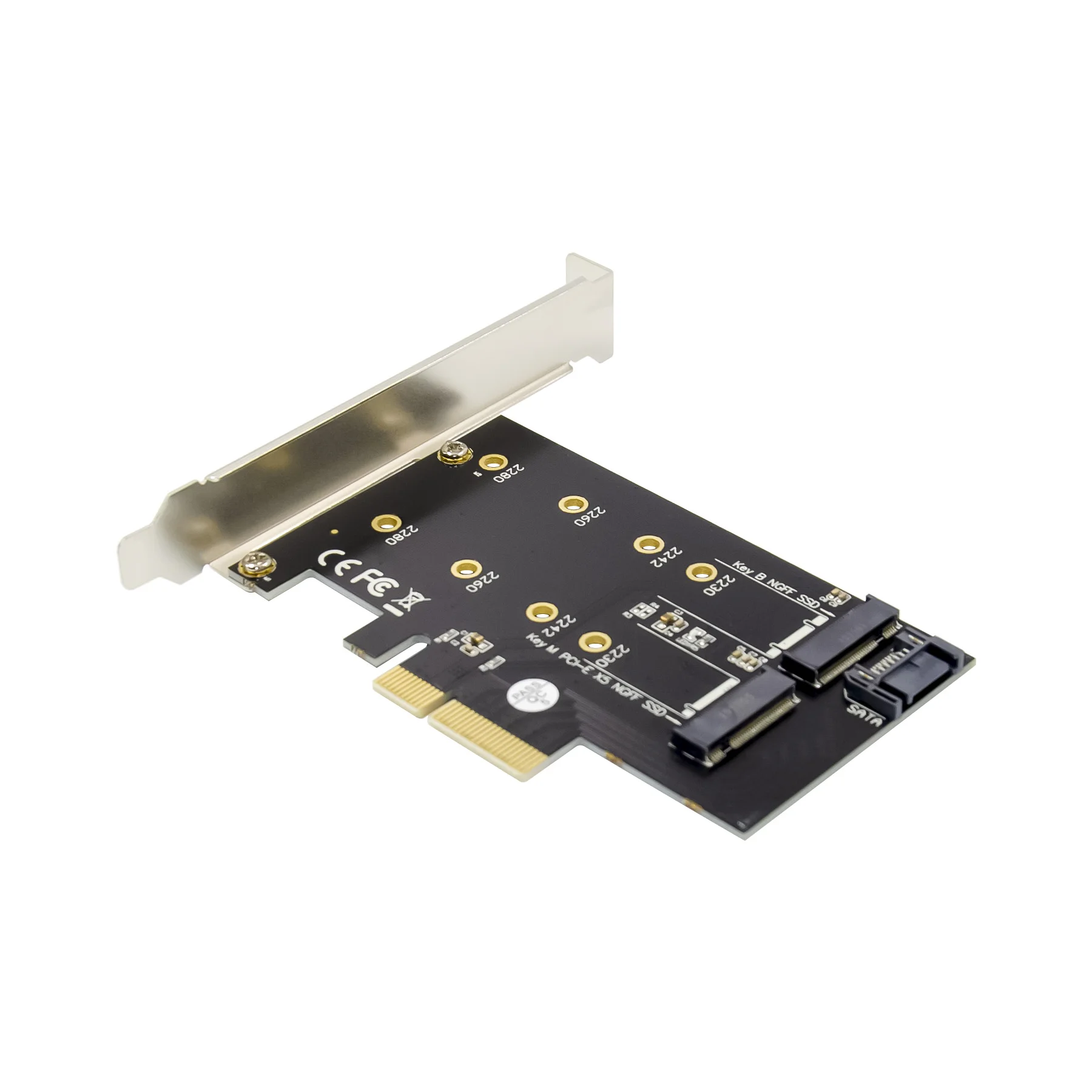 3 قطعة جديد PCIe X4 M.2 NVMe الناهض بطاقة مفتاح م مفتاح B NVME PCIe M.2 22110 2280 2260 2242 2230 SSD محول