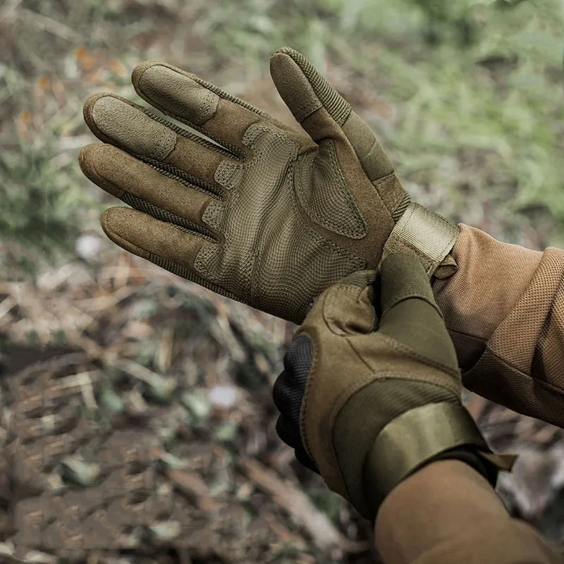 Luvas táticas para motocicleta, luvas para ciclismo, esporte, escalada, paintball, tiro, caça, equitação, esqui, dedos inteiros