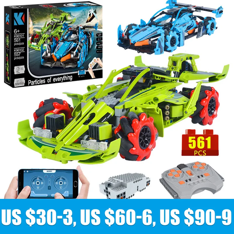 

K96101 Technical Moter Power APP Remote Control 4WD Super Racing Car Sets Bricks Building Blocks Program Moc Toys Construction