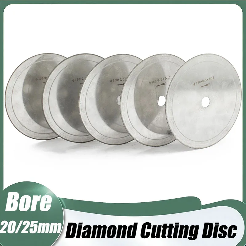 1/2/3 Pcs Diamond Saw Blades Bevel Tooth Blade Lapidary Cutting Disc Saws Jewelry Tools OD 80~200mm Thickness 0.2 0.3 0.4 0.5mm