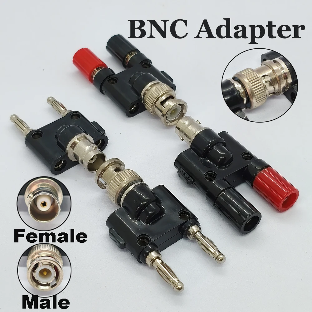 1 Stück Adapter BNC auf 4 mm Bananenstecker und Buchse, RF-Anschluss, Koaxial-Testkonverter – Detail 1